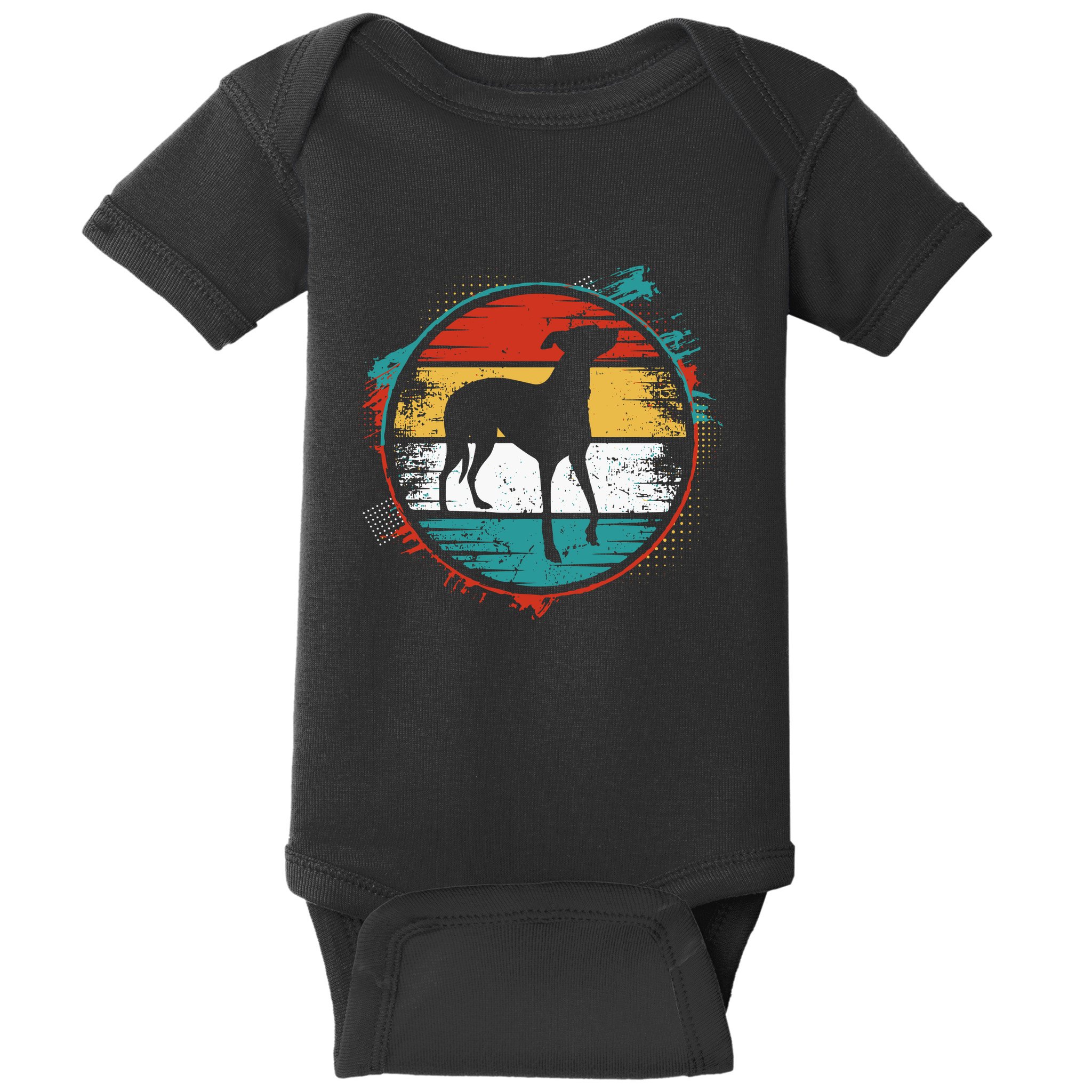 Retro Pug Greyhound Baby Bodysuit