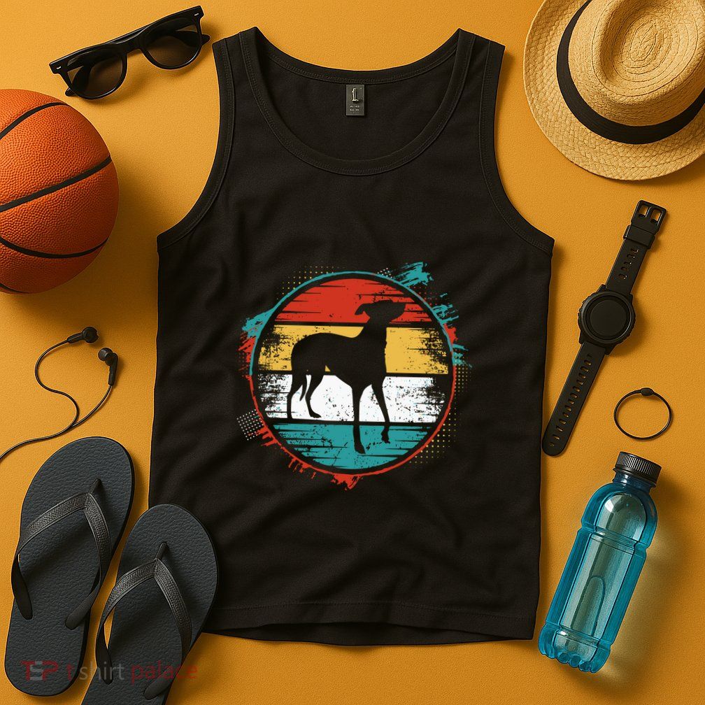 Retro Pug Greyhound Tank Top