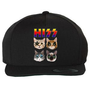 Rockstar Purrfect Gift for Cat Lovers Wool Snapback Cap