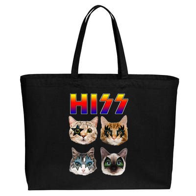 Rockstar Purrfect Gift for Cat Lovers Cotton Canvas Jumbo Tote