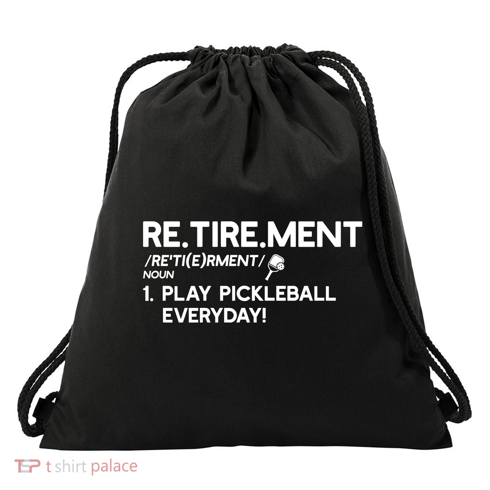 REtirement Pickleball Gift For Pickleball Player Drawstring Bag