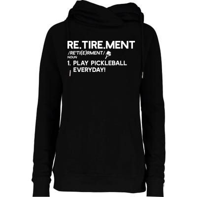 REtirement Pickleball Gift For Pickleball Player Womens Funnel Neck Pullover Hood