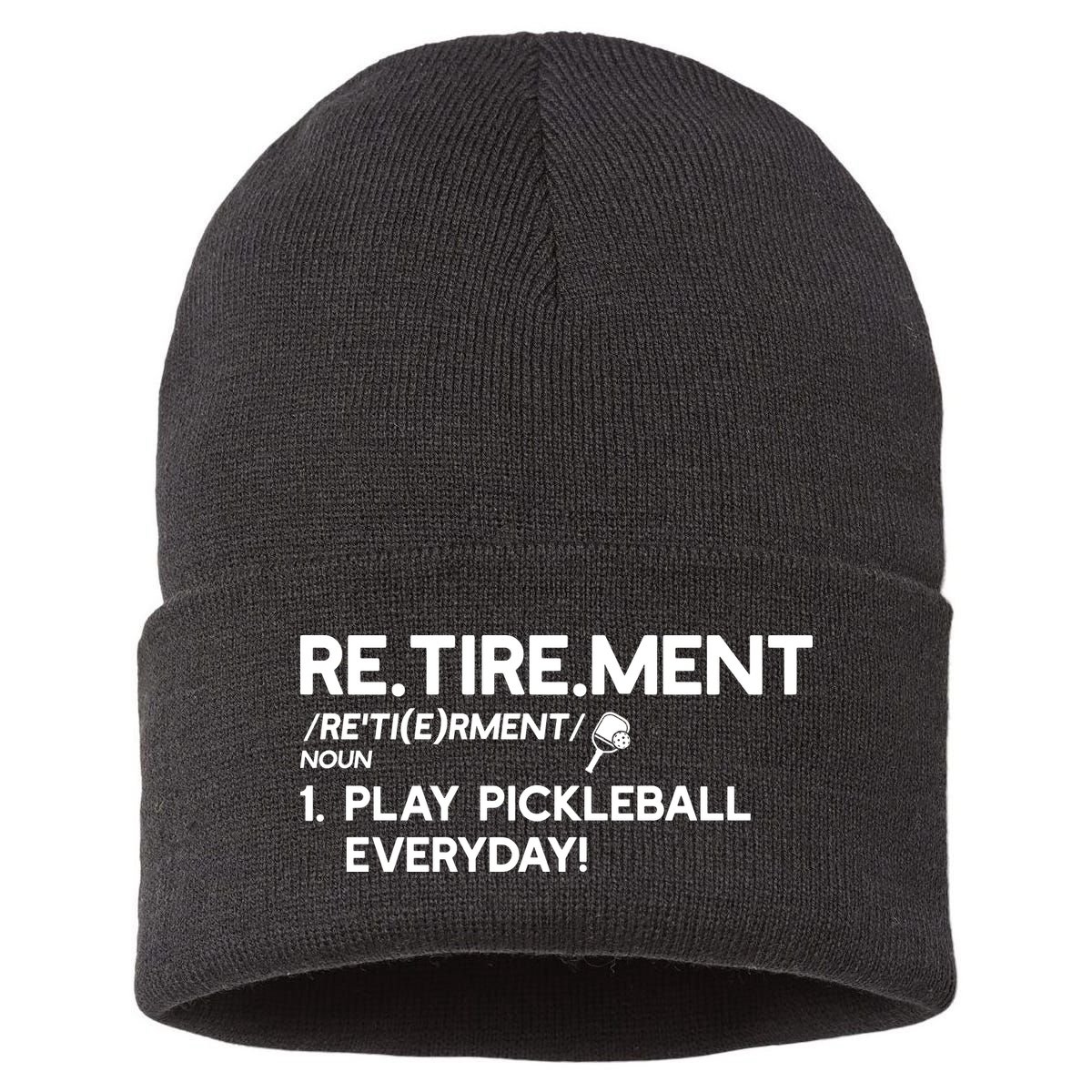 REtirement Pickleball Gift For Pickleball Player Sustainable Knit Beanie
