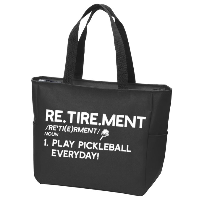 REtirement Pickleball Gift For Pickleball Player Zip Tote Bag