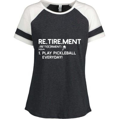 REtirement Pickleball Gift For Pickleball Player Enza Ladies Jersey Colorblock Tee