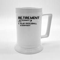 REtirement Pickleball Gift For Pickleball Player Beer Stein