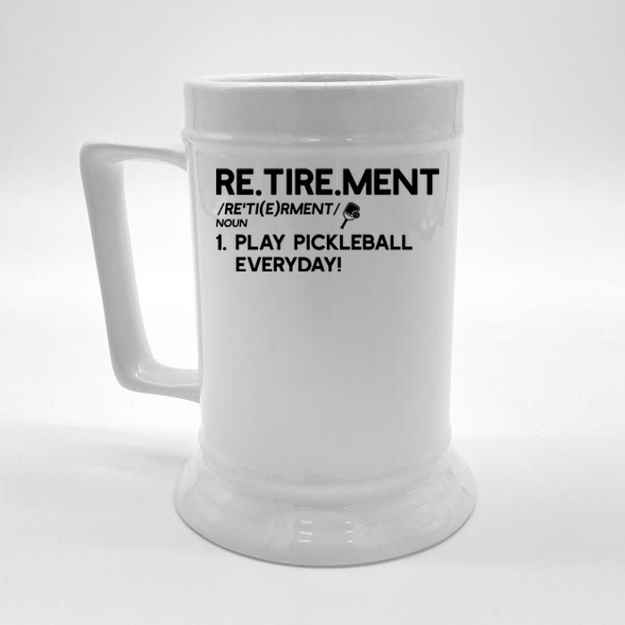 REtirement Pickleball Gift For Pickleball Player Beer Stein