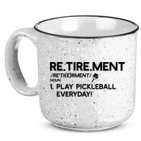 REtirement Pickleball Gift For Pickleball Player 15oz Campfire Ceramic Mug