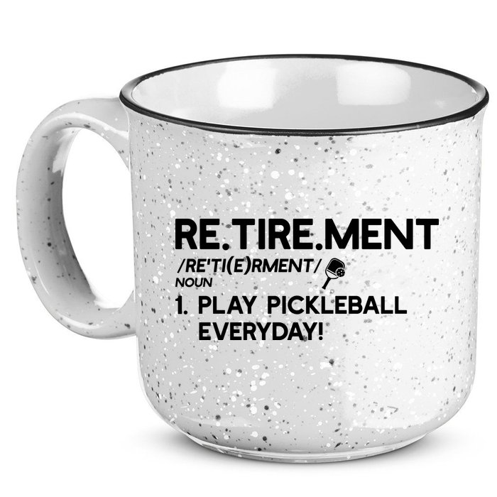 REtirement Pickleball Gift For Pickleball Player 15oz Campfire Ceramic Mug