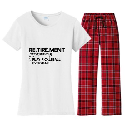 REtirement Pickleball Gift For Pickleball Player Women's Flannel Pajama Set