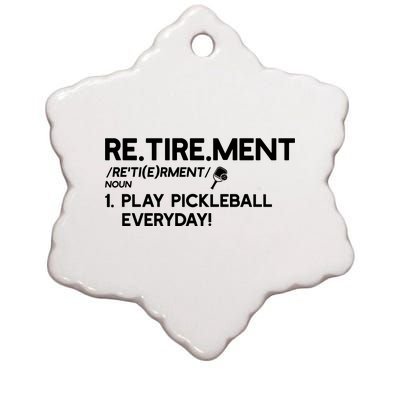 REtirement Pickleball Gift For Pickleball Player Ceramic Star Ornament