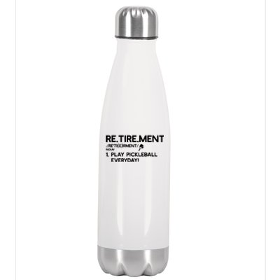 REtirement Pickleball Gift For Pickleball Player Stainless Steel Insulated Water Bottle