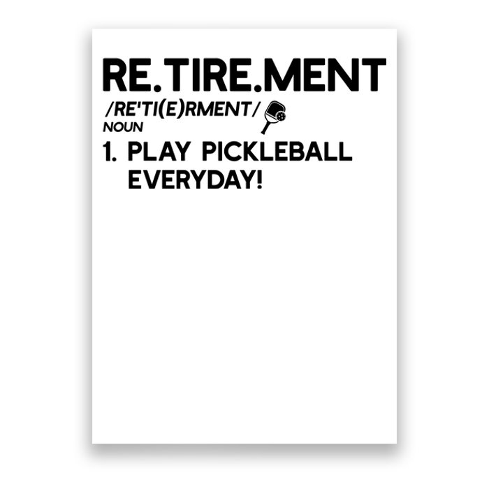 REtirement Pickleball Gift For Pickleball Player Poster