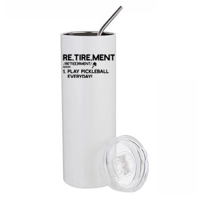 REtirement Pickleball Gift For Pickleball Player Stainless Steel Tumbler