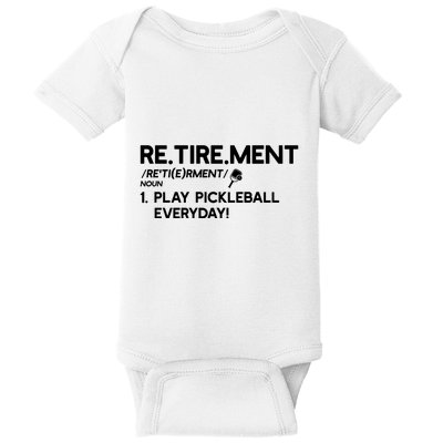 REtirement Pickleball Gift For Pickleball Player Baby Bodysuit