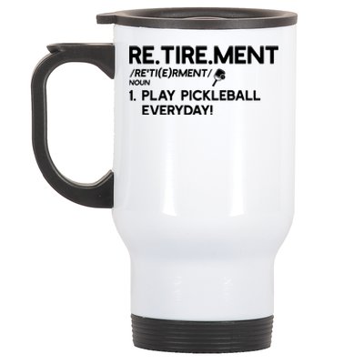 REtirement Pickleball Gift For Pickleball Player Stainless Steel Travel Mug