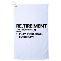 REtirement Pickleball Gift For Pickleball Player Platinum Collection Golf Towel