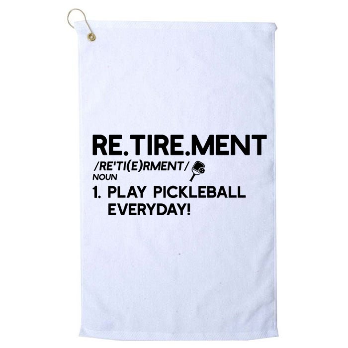 REtirement Pickleball Gift For Pickleball Player Platinum Collection Golf Towel