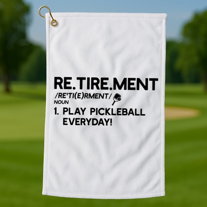 REtirement Pickleball Gift For Pickleball Player Golf Towel