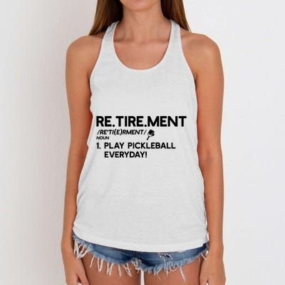 REtirement Pickleball Gift For Pickleball Player Women's Knotted Racerback Tank