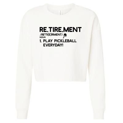 REtirement Pickleball Gift For Pickleball Player Cropped Pullover Crew
