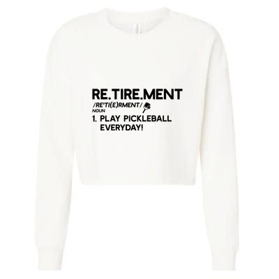 REtirement Pickleball Gift For Pickleball Player Cropped Pullover Crew