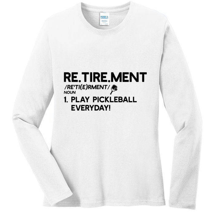 REtirement Pickleball Gift For Pickleball Player Ladies Long Sleeve Shirt