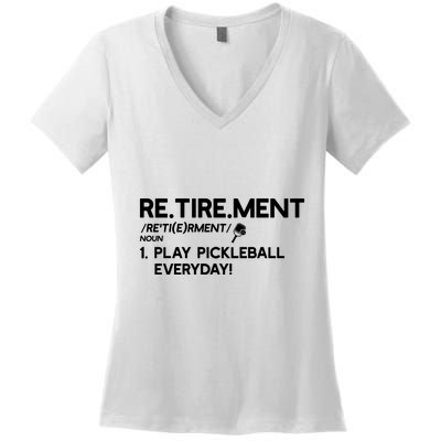 REtirement Pickleball Gift For Pickleball Player Women's V-Neck T-Shirt