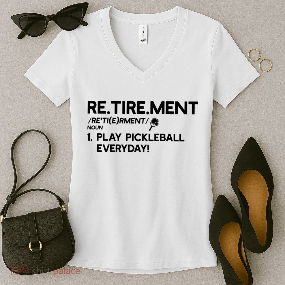 REtirement Pickleball Gift For Pickleball Player Women's V-Neck T-Shirt