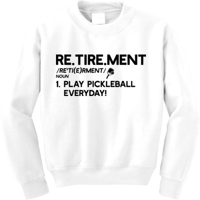 REtirement Pickleball Gift For Pickleball Player Kids Sweatshirt