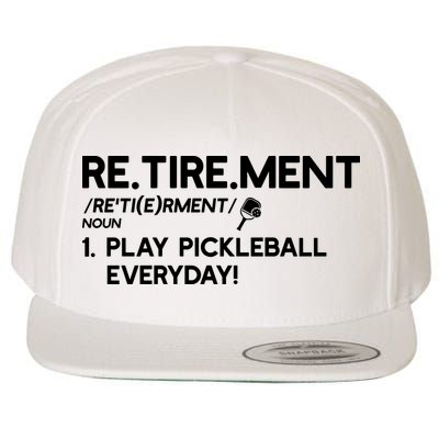 REtirement Pickleball Gift For Pickleball Player Wool Snapback Cap
