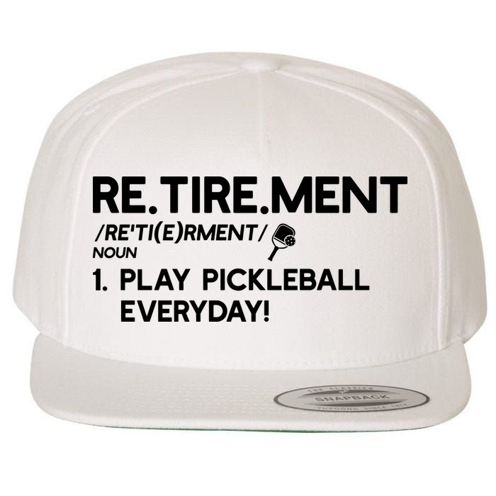 REtirement Pickleball Gift For Pickleball Player Wool Snapback Cap