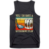 Retirement Plan Golf Bourbon Retired Funny Retiree Dad Papa Tank Top