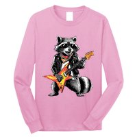 Racoon Playing Guitar Long Sleeve Shirt
