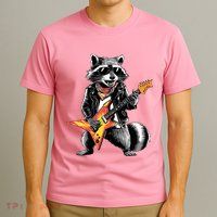 Racoon Playing Guitar T-Shirt