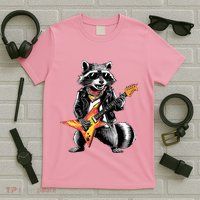 Racoon Playing Guitar T-Shirt