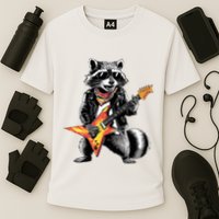Racoon Playing Guitar Performance Shirt