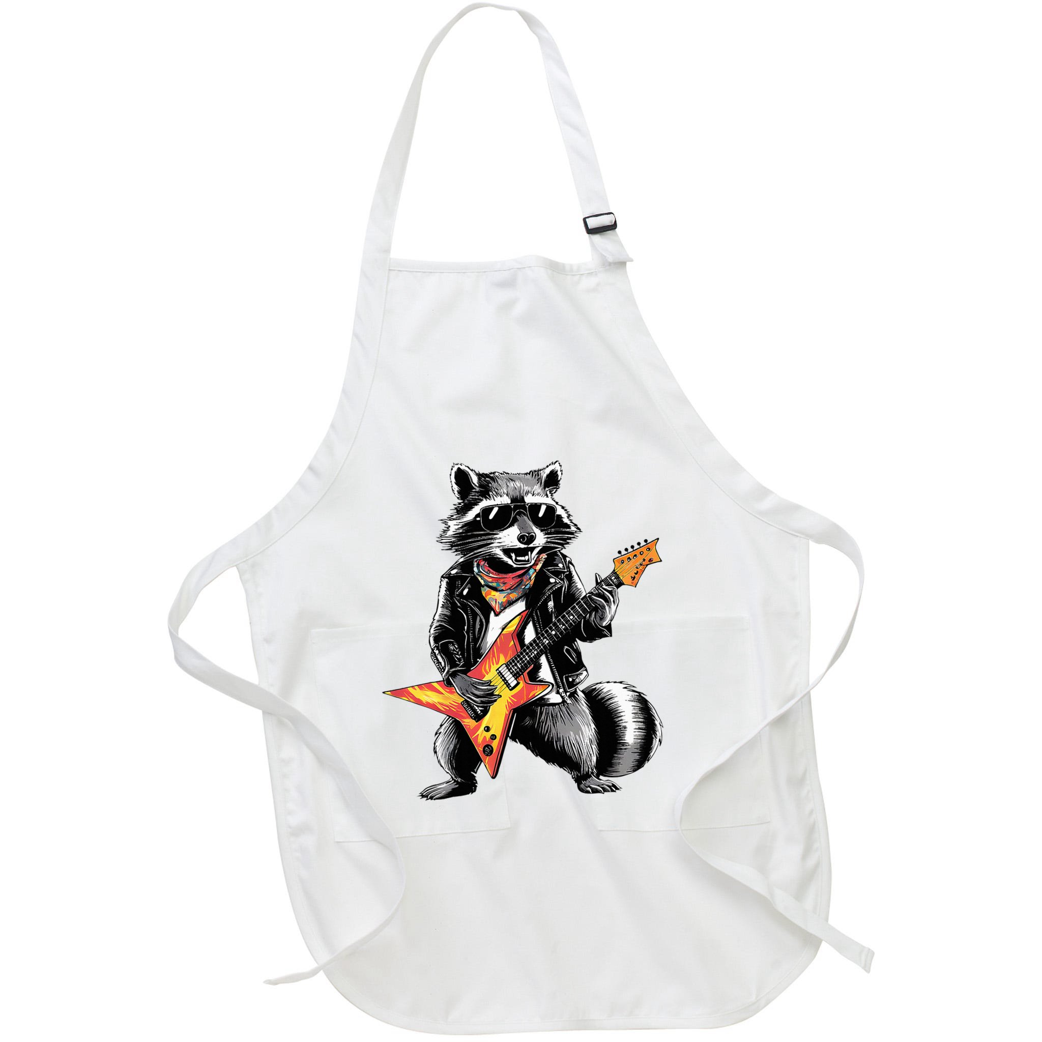 Racoon Playing Guitar Apron