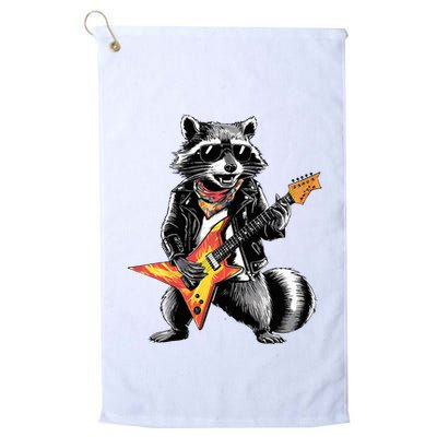 Racoon Playing Guitar Golf Towel