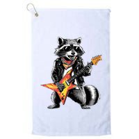 Racoon Playing Guitar Golf Towel