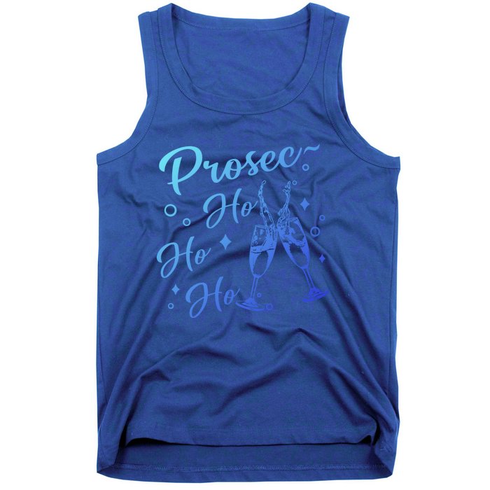 Retro Prosec Ho Ho Ho Funny Presecco Christmas Vacation Gift Tank Top