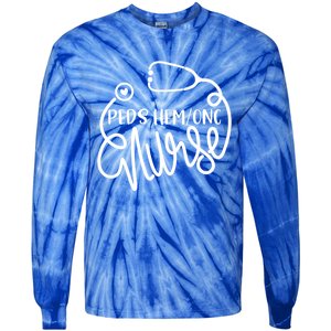 Rn Pediatric Hematology/oncology Nursing Peds Hem/onc Nurse Gift Tie-Dye Long Sleeve Shirt