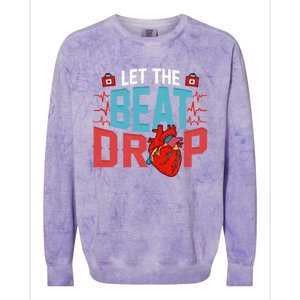 Rn Phrase Hospital Pvst Adenosine Let The Beat Drop Nurse Gift Colorblast Crewneck Sweatshirt