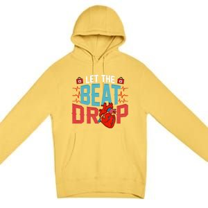 Rn Phrase Hospital Pvst Adenosine Let The Beat Drop Nurse Gift Premium Pullover Hoodie