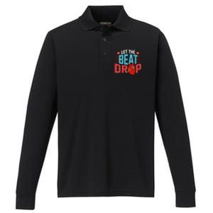 Rn Phrase Hospital Pvst Adenosine Let The Beat Drop Nurse Gift Performance Long Sleeve Polo