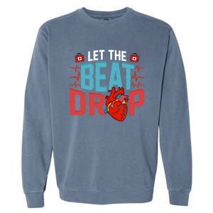 Rn Phrase Hospital Pvst Adenosine Let The Beat Drop Nurse Gift Garment-Dyed Sweatshirt