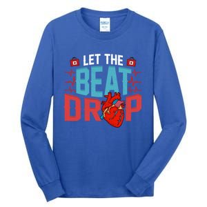 Rn Phrase Hospital Pvst Adenosine Let The Beat Drop Nurse Gift Tall Long Sleeve T-Shirt