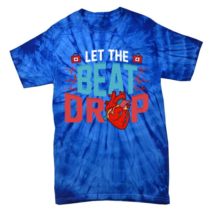 Rn Phrase Hospital Pvst Adenosine Let The Beat Drop Nurse Gift Tie-Dye T-Shirt