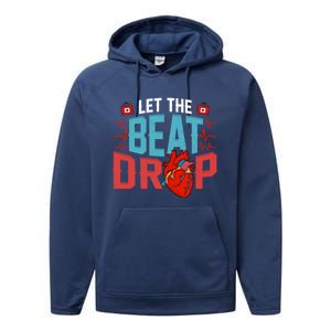 Rn Phrase Hospital Pvst Adenosine Let The Beat Drop Nurse Gift Performance Fleece Hoodie