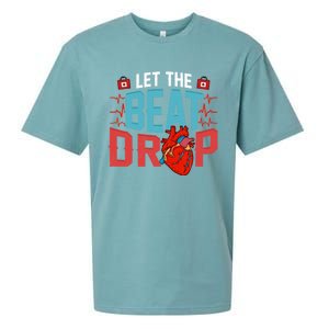 Rn Phrase Hospital Pvst Adenosine Let The Beat Drop Nurse Gift Sueded Cloud Jersey T-Shirt